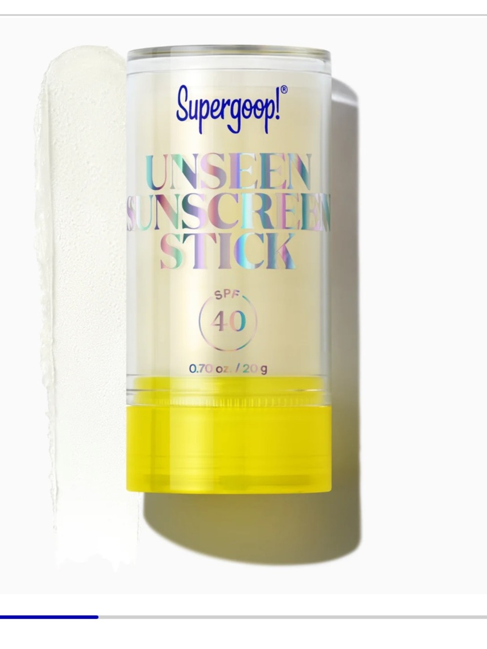 Supergoop! Unseen Sunscreen Stick — Yellow and Clear
